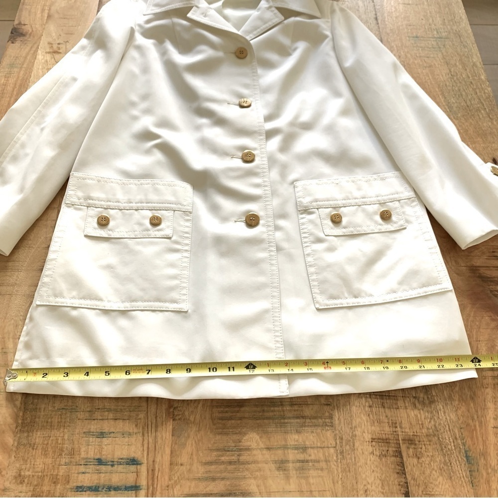 Pier 4 Vintage 70s Fashioned Outer Wear White Swing Coat Size Large - Picture 10 of 15